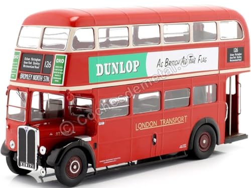 Ixo AEC Regent III RT London Transport Doppeldecker Bus Dunlop 1939 rot Modellauto 1:43 Models von Ixo