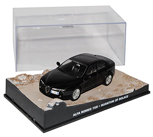 Ixo Alfa Romeo 159 Limousine Schwarz 2005-2012 EIN Quantum Trost J. Bond 1/43 Modell Auto mit individiuellem Wunschkennzeichen von Ixo