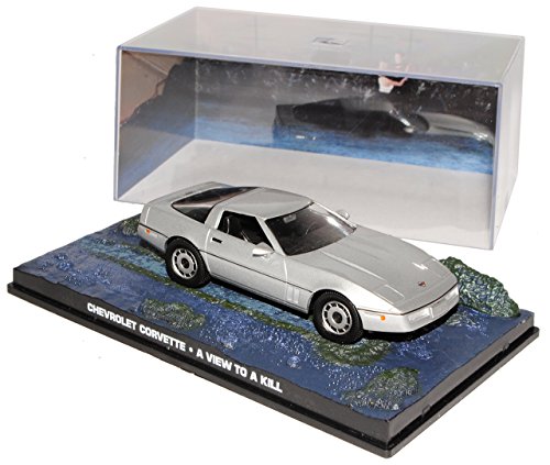 Ixo Chevrolet Corvette C4 Silber 1983-1996 Im Angesicht des Todes J. Bond 007 1/43 Modell Auto von Ixo