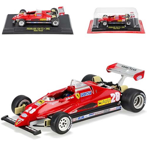 Ixo Ferrari F1 126 C2 1982 Didier Pironi mit Sockel 1/43 Modell Auto mit individiuellem Wunschkennzeichen von Ixo