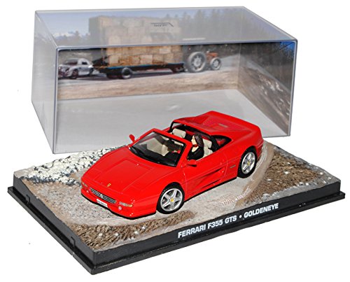 Ixo Ferrari F355 GoldenEye J. Bond 007 1/43 Modell Auto mit individiuellem Wunschkennzeichen von Ixo