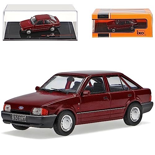 Ixo Ford Escort MKIV Dunkel Rot 5 Türer 4. Generation 1986-1990 1/43 Modell Modell Auto von Ixo