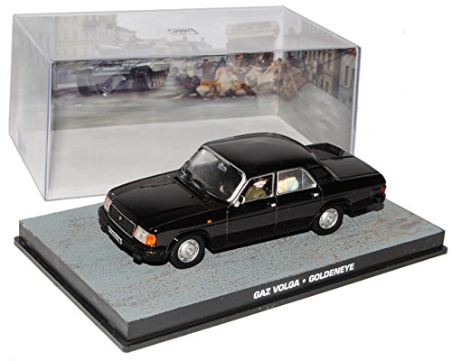 Ixo GAZ Volga Limousine Schwarz GoldenEye J. Bond 007 1/43 Modell Auto mit individiuellem Wunschkennzeichen von Ixo