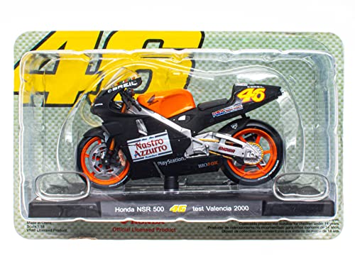 Ixo Hond. 2000 NSR 500 Valentino.Rossi Test Valencia Mit Sockel 1/18 Modell Motorrad von Ixo