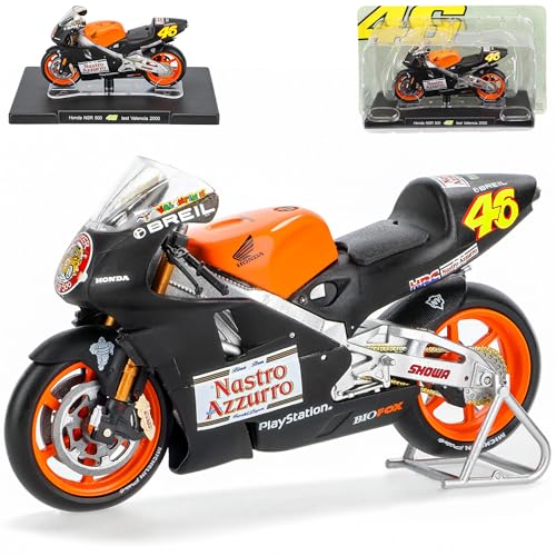 Ixo Hond. 2000 NSR 500 Valentino.Rossi Test Valencia Mit Sockel 1/18 Modell Motorrad von Ixo