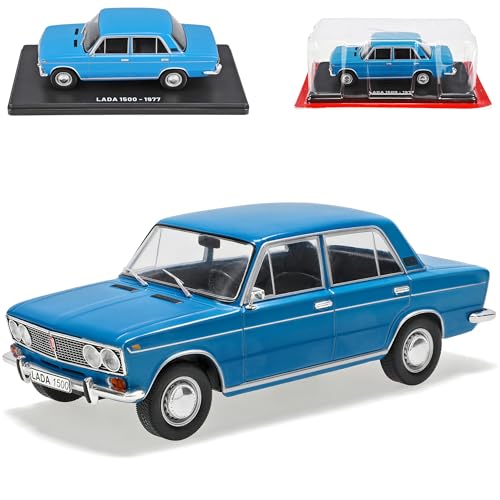 Ixo Lada 1500 Limousine Mittel Blau 1973-1984 Mit Sockel 1/24 Modell Auto mit individiuellem Wunschkennzeichen von Ixo