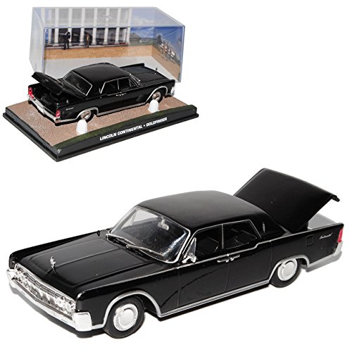 Ixo Lincoln Continental Limousine Schwarz Goldfinger J. Bond 007 1/43 Modell Auto mit individiuellem Wunschkennzeichen von Ixo