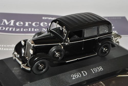 Ixo Mercedes-B 260D Pullman Limousine Schwarz 1938 Inkl Zeitschrift Nr 19 1/43 Modell Auto mit individiuellem Wunschkennzeichen von Ixo