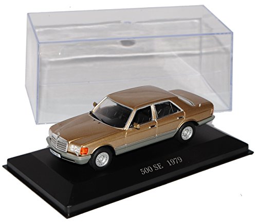 Ixo Mercedes-Benz S-Klasse 500 SE W126 Limousine Braun Gold 1979-1991 Nr 39 1/43 Modell Auto von Ixo