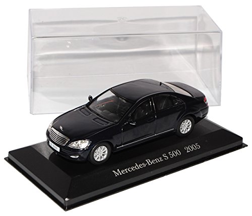 Ixo Mercedes-Benz S-Klasse W221 Dunkel Blau Fast Schwarz S500 2005-2013 Nr 50 1/43 Modell Auto von Ixo