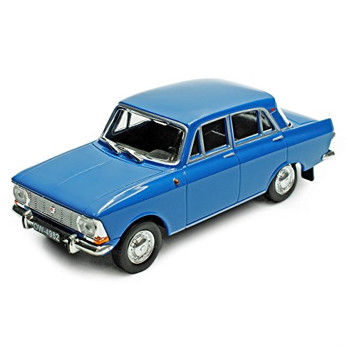 Ixo Moskwitsch Moskwicz 412 Limousine Blau 1/43 Modellcarsonline Modell Auto mit individiuellem Wunschkennzeichen von Ixo