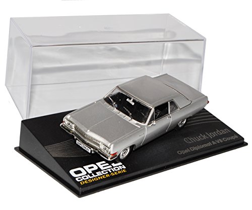 Ixo Opel Diplomat A Coupe Silber 1965-1967 Chuck Jordan Inkl Zeitschrift Nr 125 1/43 Modell Auto mit individiuellem Wunschkennzeichen von Ixo