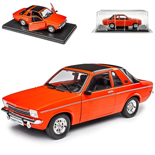 IXO Opel Kadett C Aero Coupe Cabrio Rot 1976-1978 Mit Sockel 1/24 Agostini Modell Auto mit individiuellem Wunschkennzeichen von IXO