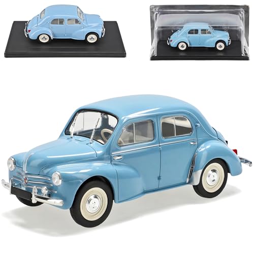 Ixo Renautl 4CV Limousine Blau 1946-1961 mit Sockel 1/24 Modell Auto Modellcarsonline Modell Auto von Ixo