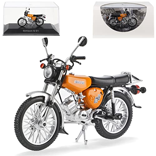 Ixo Simson S 51 Sahara Braun 1980-1990 DDR Mokick Moped 1/24 Atlas Modell Motorrad von Ixo