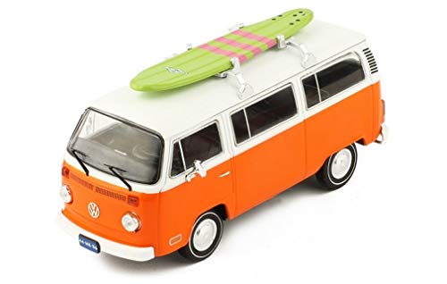 Ixo VW T2 Bus 1975 orange mit Surfbrett Modellauto 1:43 Models von Ixo