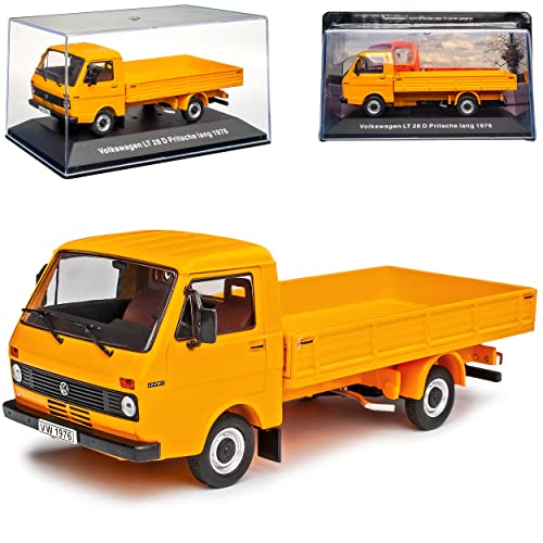 IXO Volkwagen LT 28 D Pritsche Lang Orange 1975-2006 mit Zeitschrift Nr 54 1/43 DeAgostini Modell Auto von IXO