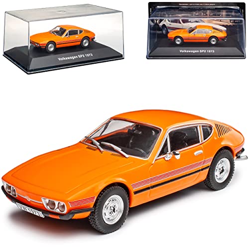 IXO Volkwagen SP2 Coupe Brasilien Orange 1972-1976 mit Zeitschrift Nr 39 1/43 DeAgostini Modell Auto von IXO