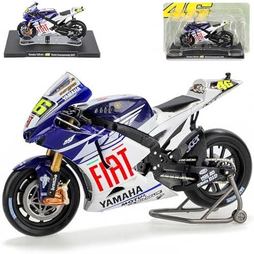 Ixo Yamah. 2007 YZR-M1 Valentino.Rossi Weltmeister Mit Sockel 1/18 Modell Motorrad mit individiuellem Wunschkennzeichen von Ixo