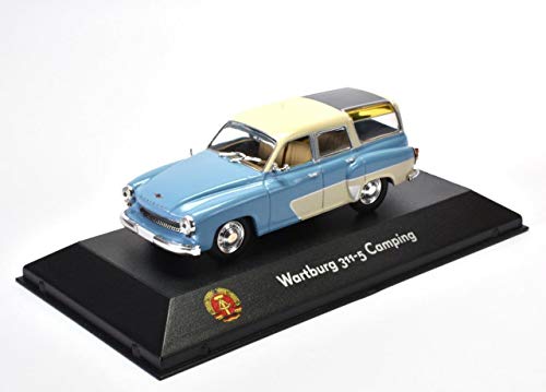 Wartburg 311-5 Camping DDR Fertigmodell 1:43 in Vitrine von Ixo