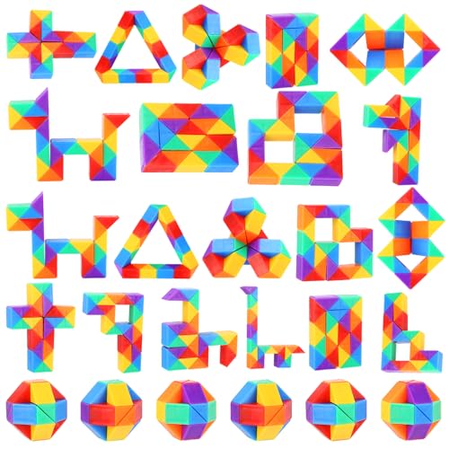 26 Stück 24 Blöcke Magische Schlange Set, Mitgebsel Kindergeburtstag Geschenke Kinder, Mini Schlangen Würfel, Magische Puzzle Schlange Würfel, Zauberwürfel Knobelspiele, Geschenke für Kinder, Farbig 26 Stück 24 Blöcke Magische Schlange Set, Mitgebsel Kindergeburtstag Geschenke Kinder, Mini Schlangen Würfel, Magische Puzzle Schlange Würfel, Zauberwürfel Knobelspiele, Geschenke für Kinder, Farbig von Ixydor