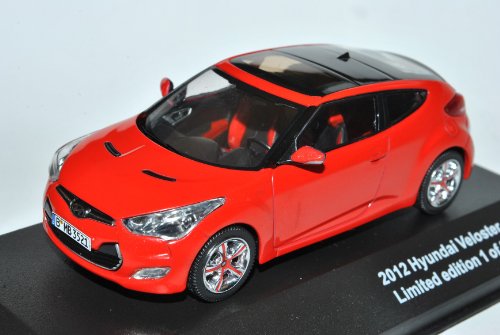 J-Collection Hyundai Veloster Coupe Rot Ab 2011 1/43 Modell Auto mit individiuellem Wunschkennzeichen von J-Collection