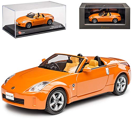 J-Collection Nisan 350Z Cabrio Fairlady Z Orange 2002-2009 1/43 Modell Auto mit individiuellem Wunschkennzeichen von J-Collection