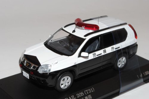 J-Collection Nisan X-Trail 20S T31 Schwarz Polizei Ab 2007 1/43 Modell Auto von J-Collection