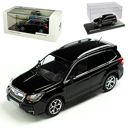 J-Collection Subaru Forester SUV Schwarz 4. Generation SJ Ab 2012 1/43 Modell Auto mit individiuellem Wunschkennzeichen von J-Collection