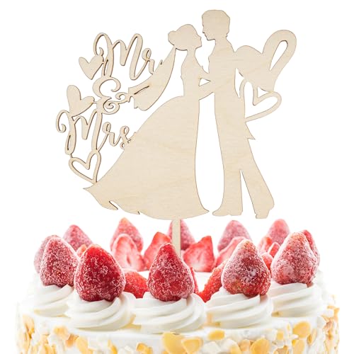 J&M DECO Torten Topper Holz 15 x 20 cm – Hochzeit Cake Topper – Tortendeko Geburtstag – Essbare Kuchendeko – Deko für Torte 4mm – Nachhaltig & Lebensmittelecht – Made in EU J&M DECO Torten Topper Holz 15 x 20 cm – Hochzeit Cake Topper – Tortendeko Geburtstag – Essbare Kuchendeko – Deko für Torte 4mm – Nachhaltig & Lebensmittelecht – Made in EU von J&M DECO