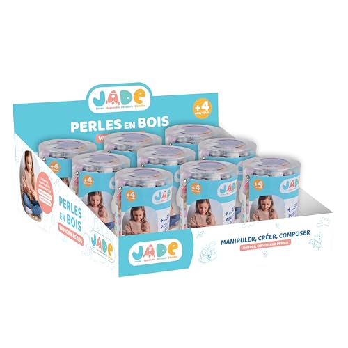 J.A.D.E - Pack von 9 Sets mit 300 Perlen - Kreatives Hobby - 105720PA - FSC-Holz - Handarbeit - Erwachsene - Kinder - Fantasie - Geschenke - Geburtstag - Umweltbewusst - ab 4 Jahren J.A.D.E - Pack von 9 Sets mit 300 Perlen - Kreatives Hobby - 105720PA - FSC-Holz - Handarbeit - Erwachsene - Kinder - Fantasie - Geschenke - Geburtstag - Umweltbewusst - ab 4 Jahren von J.A.D.E