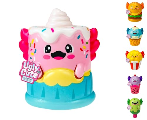 JA-RU Jumbo Foamie Axolotl Smushy Foodie (1 Axolotl sortiert) hässlich niedlich Squishy Snack Spielzeug für Jungen Mädchen Slow Release Fidget für Kinder, Teenager & Erwachsene Snaxolotl Collectible von JA-RU