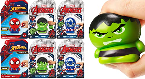 JA-RU Marvel Avengers & Spiderman Schaumstoffbälle für Kinder (6 Squishy Toy) Superhelden-Stressbälle Stressabbau-Therapie-Squeeze Ball Bulk-Geschenke & Klassenzimmerpreise ABC-6811-6 von JA-RU