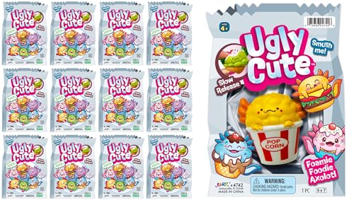 JA-RU Mini Foamie Axolotl Smushy Foodie (12 Axolotls sortiert) hässlich niedlich Squishy Snack Spielzeug für Jungen Mädchen Slow Release Fidget für Kinder, Teenager & Erwachsene Snaxolotl Collectible von JA-RU