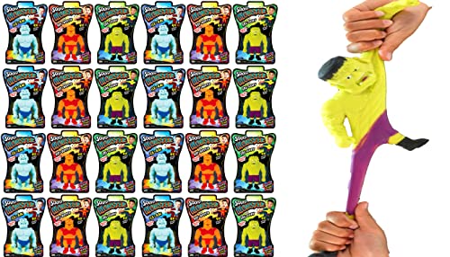 JA-RU Stretchy Monster Squishy Toys 8.9 cm (24 Monster Assorted) Fidget Toy Pack for Kids Stress Relief Anger Management Toys Bulk Party Favor Sensory Toys 4303-24s von JA-RU