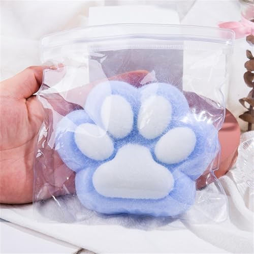 Cat Paw Squishy, Handmade Cat Paw Squishy, Giant Cat Paw Squishy Jumbo, 5 Inch Cat Paw Giant Paw Squishy Fidget Toys, Squishy Cat Paw Squeeze Toys (Blue) von JABALUX