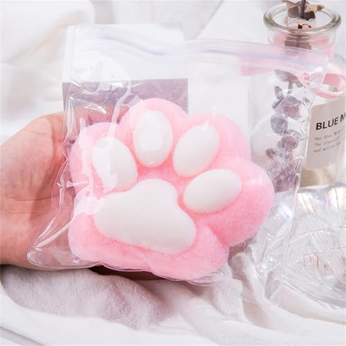 Cat Paw Squishy, Handmade Cat Paw Squishy, Giant Cat Paw Squishy Jumbo, 5 Inch Cat Paw Giant Paw Squishy Fidget Toys, Squishy Cat Paw Squeeze Toys (Pink) von JABALUX