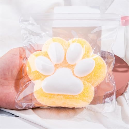 Cat Paw Squishy, Handmade Cat Paw Squishy, Giant Cat Paw Squishy Jumbo, 5 Inch Cat Paw Giant Paw Squishy Fidget Toys, Squishy Cat Paw Squeeze Toys (Yellow) von JABALUX