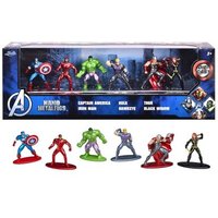 JADA TOYS 253224001 Marvel Avengers Diorama Pack mit 6 Nano-Sammelfiguren aus Metall von JADA TOYS