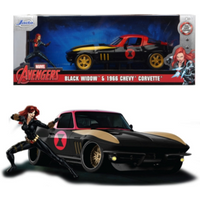 JADA TOYS 253225014 1:24 Marvel Black Widow 1966 Chevy von JADA TOYS