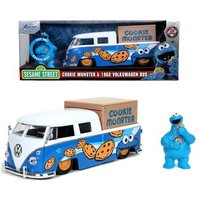 JADA TOYS 253255030 Sesame Street Cookie Monster 1963 VW Bus Pick Up 1:24 von JADA TOYS