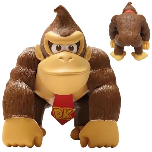 JAHEMU Gorilla Figuren Miniatur Mario Tortendeko Tier Figur Dekoration Kindergeburtstag Spielzeug Tierfiguren Harz Ornament Micro Landschaft von JAHEMU