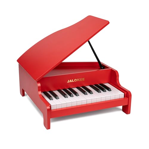 JALOKEE Kinder-Klavier-Tastatur, 25 Tasten Flügel für Kinder, Mini-Musik-Lerninstrument Spielzeug, Lautstärke einstellbar, Holzspielzeug für Kleinkinder Mädchen Jungen JALOKEE Kinder-Klavier-Tastatur, 25 Tasten Flügel für Kinder, Mini-Musik-Lerninstrument Spielzeug, Lautstärke einstellbar, Holzspielzeug für Kleinkinder Mädchen Jungen von JALOKEE