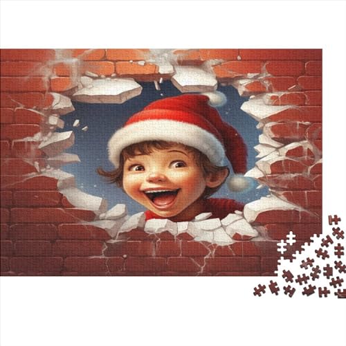 Christmas Boy 1000 Teile Christmas Erwachsene Puzzles Educational Game Home Decor Family Challenging Games Geburtstag Entspannung Und Intelligenz 1000pcs (75x50cm) von JALYKA