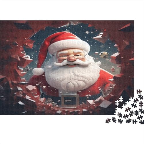 Father Christmas Puzzle Für Erwachsene 1000 Teile Merry Christmas Geburtstag Family Challenging Games Educational Game Wohnkultur Stress Relief Toy 1000pcs (75x50cm) von JALYKA