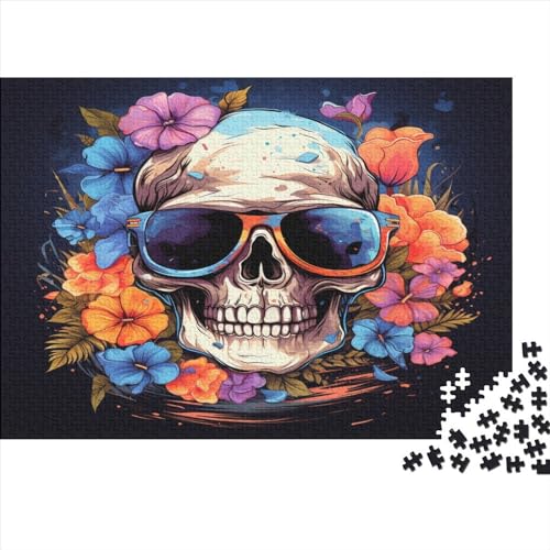 Flower Skeleton 1000 Teile Darkness Cool Puzzles Für Erwachsene Family Challenging Games Moderne Wohnkultur Geburtstag Educational Game Stress Relief 1000pcs (75x50cm) von JALYKA