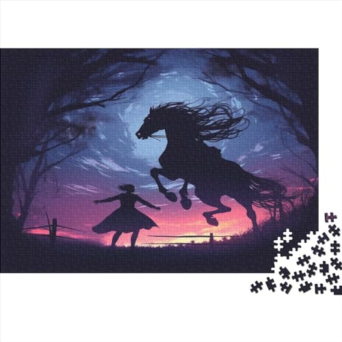 Princess and Horse 1000 Teile Romance Puzzles Für Erwachsene Family Challenging Games Moderne Wohnkultur Geburtstag Educational Game Stress Relief 1000pcs (75x50cm) von JALYKA