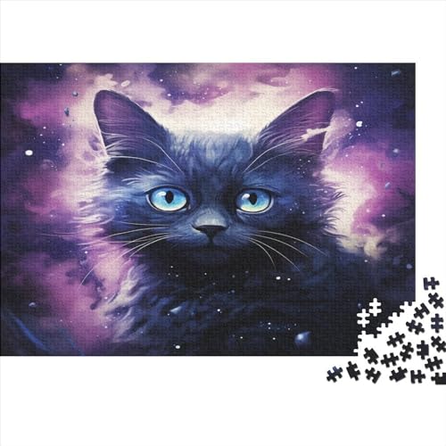 Space Cat 1000 Teile Cool Pet Puzzles Für Erwachsene Family Challenging Games Moderne Wohnkultur Geburtstag Educational Game Stress Relief 1000pcs (75x50cm) von JALYKA