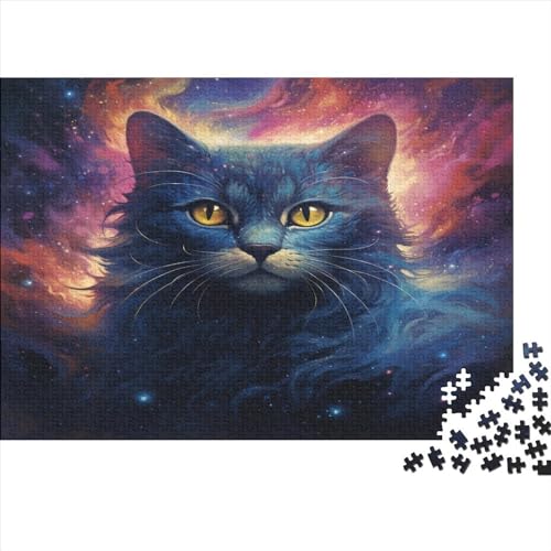 Star Cat 1000 Teile Cool Animal Puzzles Für Erwachsene Family Challenging Games Moderne Wohnkultur Geburtstag Educational Game Stress Relief 1000pcs (75x50cm) von JALYKA