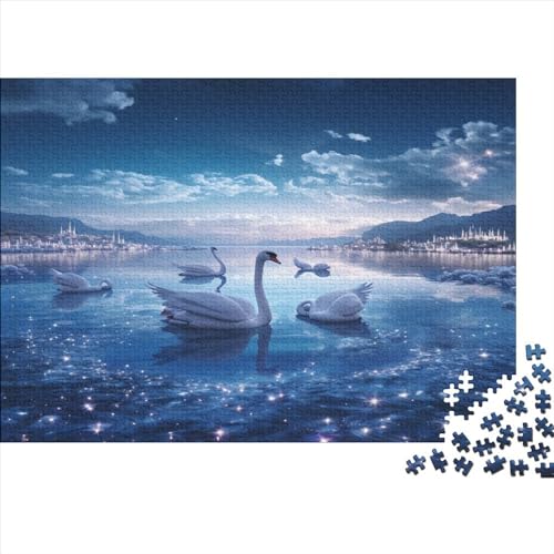 Swans 1000 Teile Fantasy Animal Erwachsene Puzzles Educational Game Home Decor Family Challenging Games Geburtstag Entspannung Und Intelligenz 1000pcs (75x50cm) von JALYKA